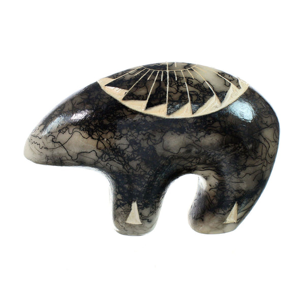 Navajo Horse Hair Hand Crafted Bear Pottery By Artist Vail SN20056